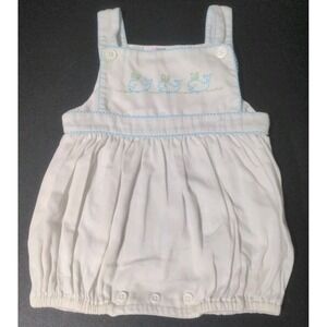 Orient Expressed Baby Girl White & Blue Whale Bubble. Size 1 ( 12 Months)